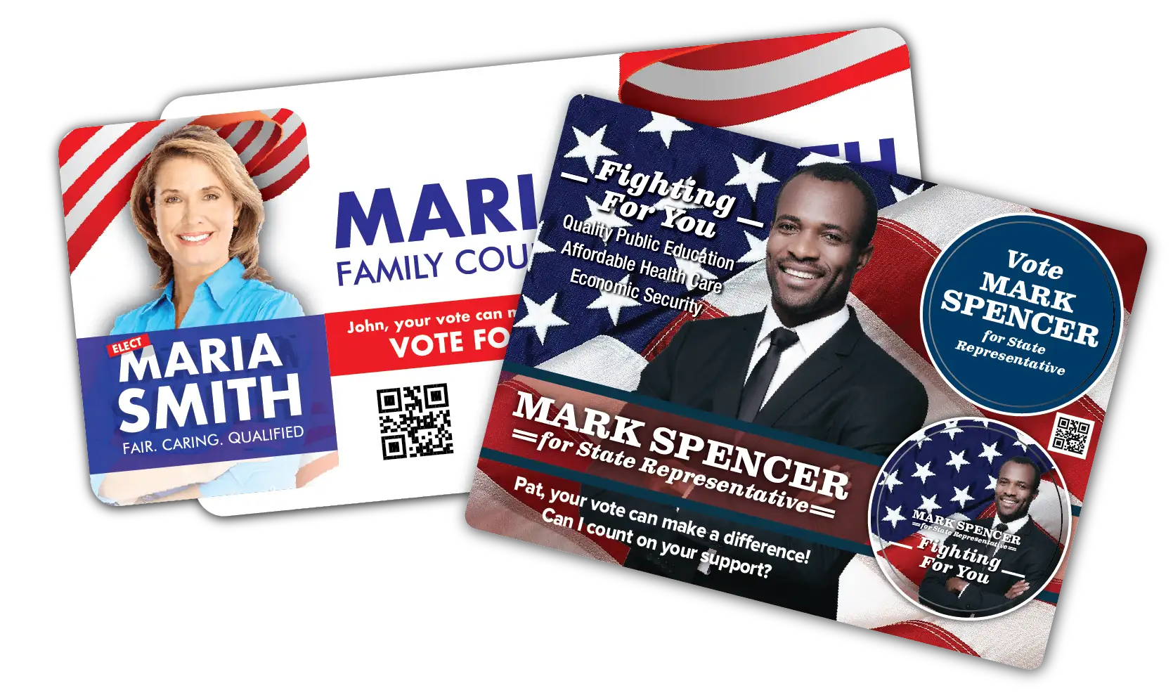 Political AcclaimMailer™ direct mail plastic postcard