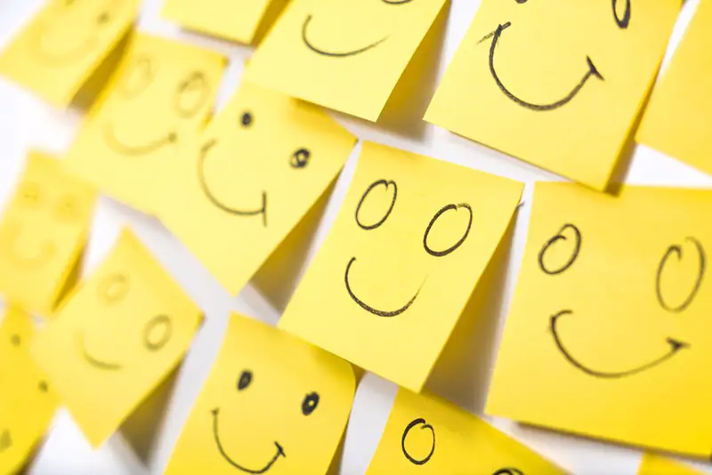 sticky note smiley faces