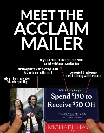 Meet the AcclaimMailer™ Direct Mail Plastic Postcard