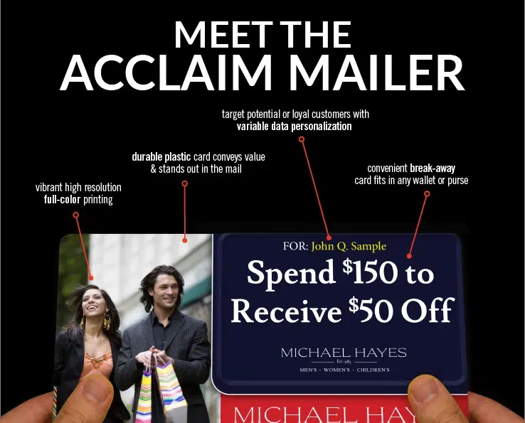 Meet the AcclaimMailer™ Direct Mail Plastic Postcard