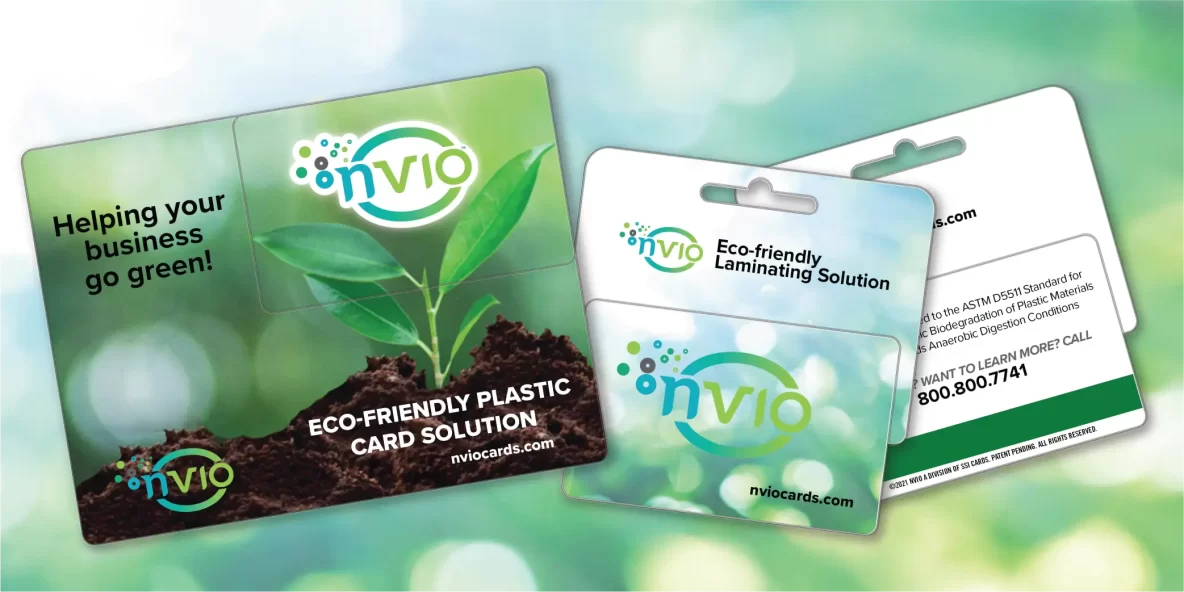 NVIO™ Eco-Friendly Biodegradable direct mail Plastic Postcard and Gift Card