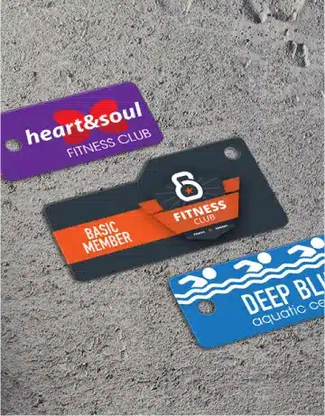 Variety of fitness key tags